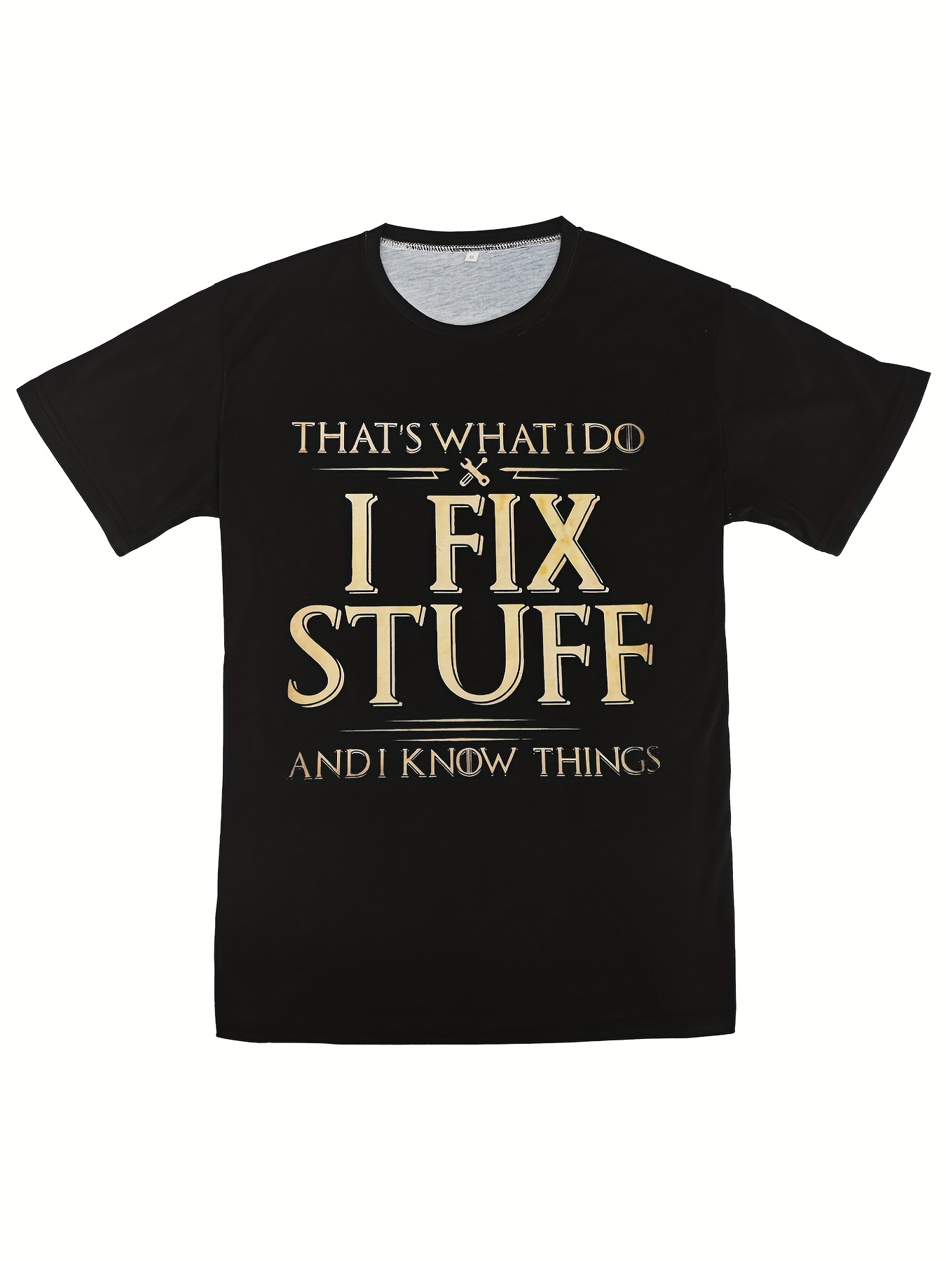 fix stuff slogan 3d digital pattern print graphic mens t shirts causal tees short sleeves comfortable pullover tops mens summer clothing details 12