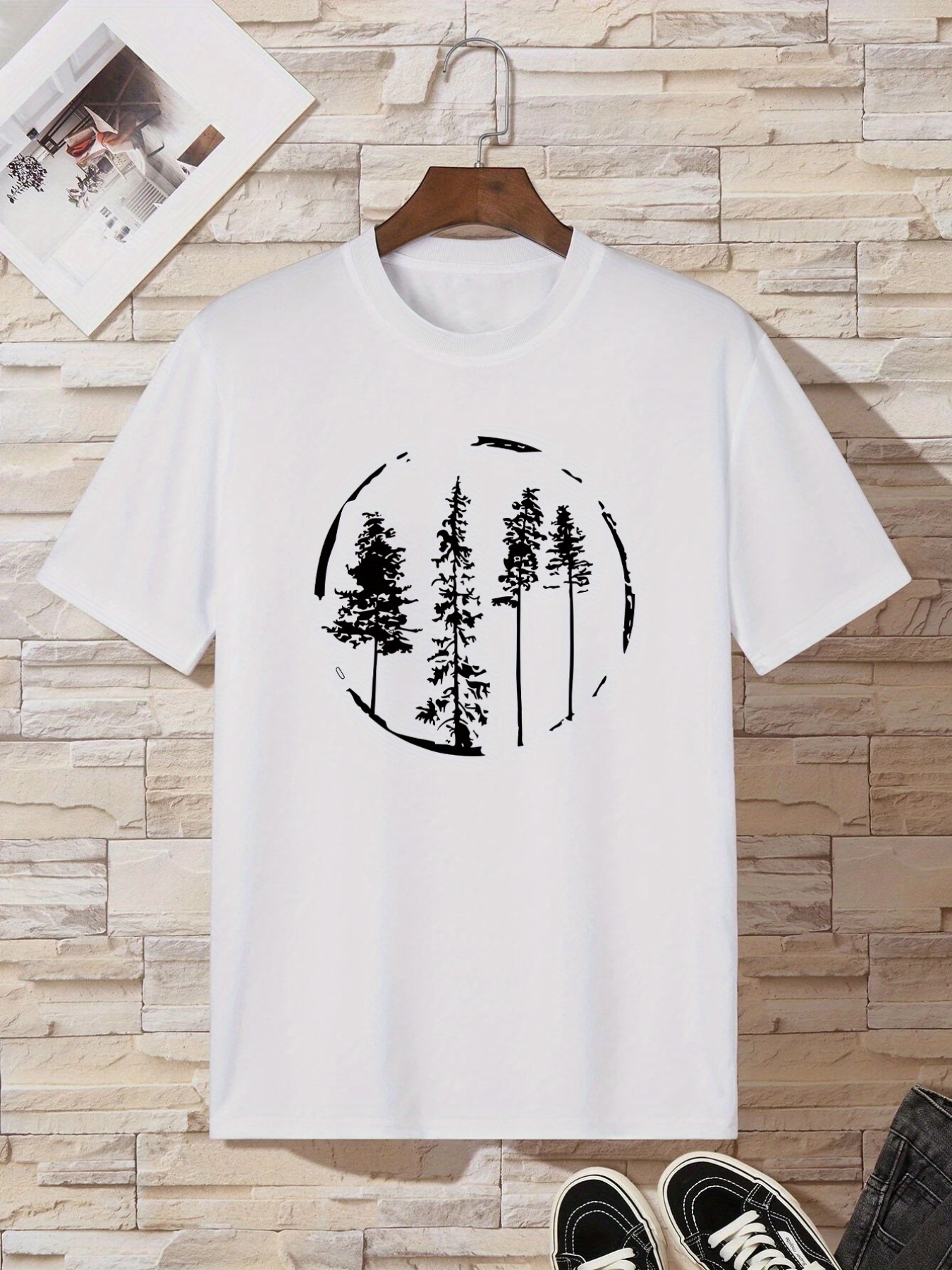 woods tee summer round neck mens short sleeve t shirt casual wear mens clothing details 0