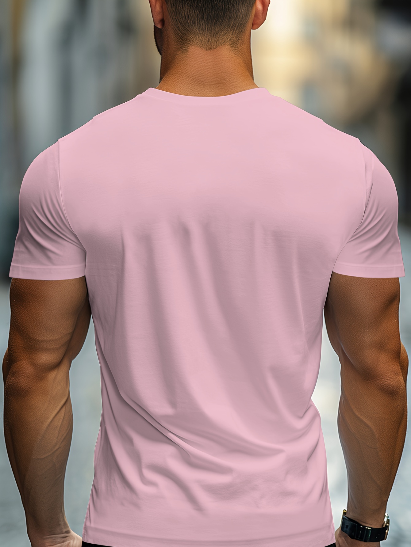 solid basic mens daily short sleeve crew neck t shirt summer outdoor details 21