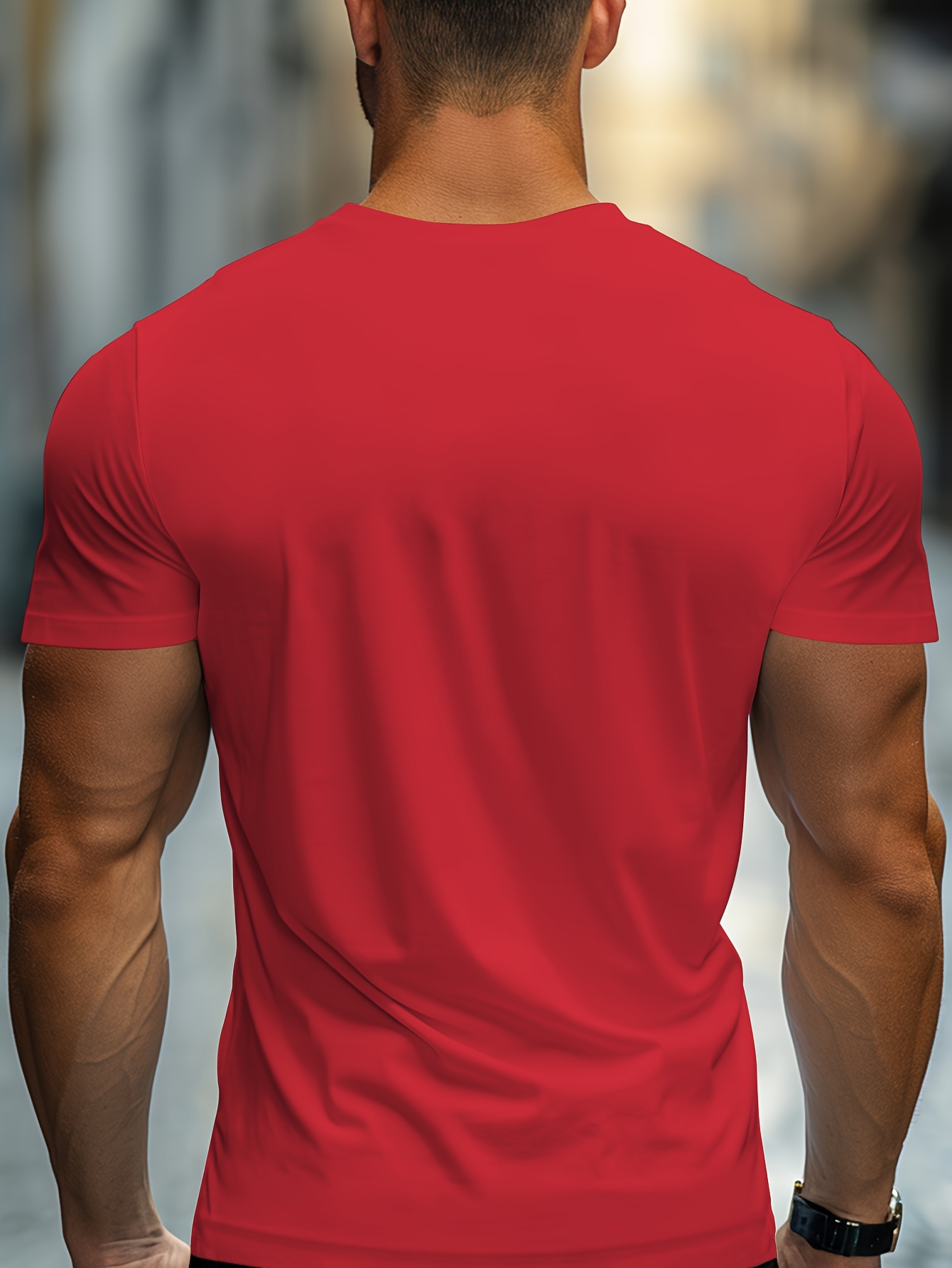 solid basic mens daily short sleeve crew neck t shirt summer outdoor details 55