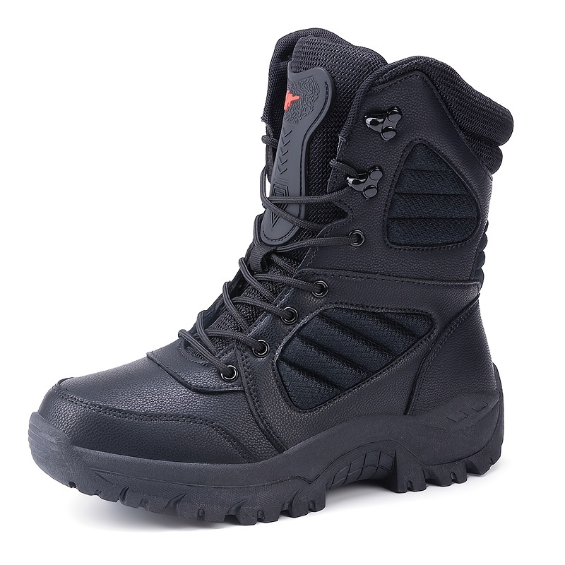 mens slip resistant snow boots winter thermal shoes windproof hiking boots with faux fur lining details 8